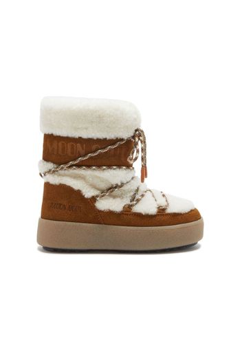 Moon Boot Kids Stiefel aus Faux Shearling - Braun