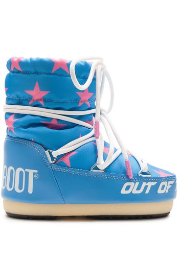 Moon Boot Kids logo-print ankle-length boots - Blau