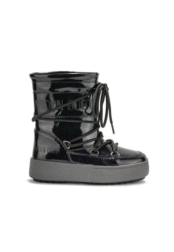 Moon Boot Kids Icon Junior Schneestiefel mit Lackoptik - Schwarz