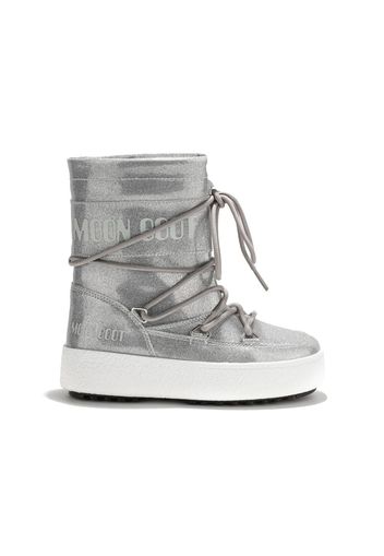 Moon Boot Kids Icon Junior Schneestiefel mit Glitter-Optik - Silber