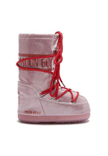 Moon Boot Kids Icon Junior Schneestiefel mit Glitter-Optik - Rosa