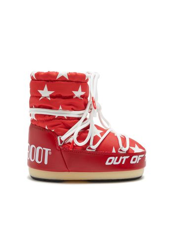 Moon Boot Kids logo-print ankle-length boots - Rot