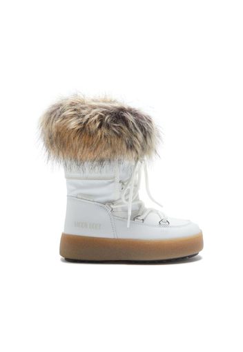 Moon Boot Kids Stiefel mit Faux Fur - Weiß