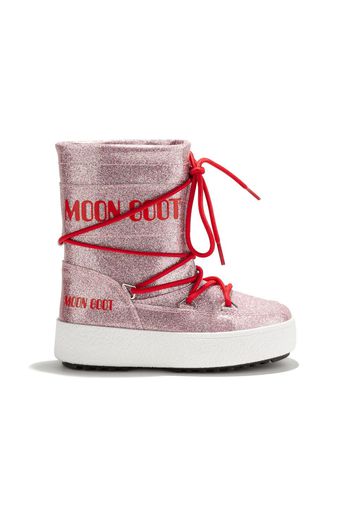 Moon Boot Kids Icon Junior Schneestiefel mit Glitter-Optik - Rosa