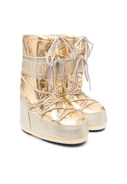 Moon Boot Kids Icon metallic-effect snow boots - Gold