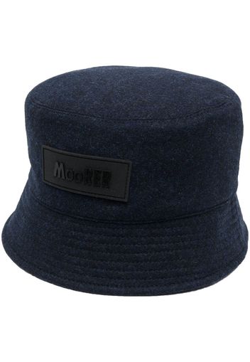 Moorer logo-patch felt bucket hat - Blau
