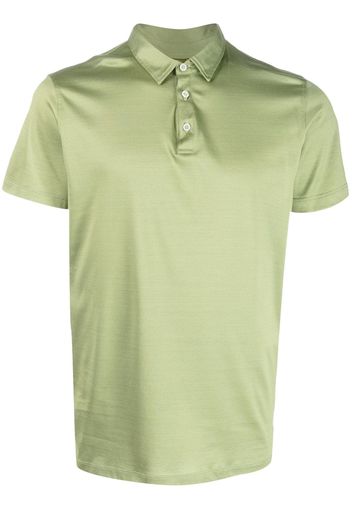 Moorer Pachino-JCL satin polo shirt - Grün