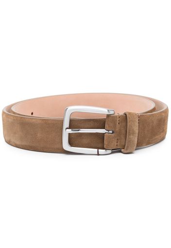 Moorer textured buckled belt - Nude