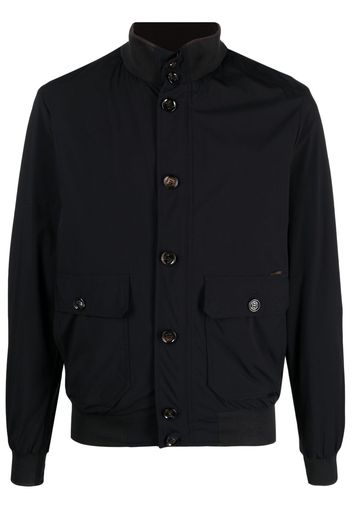 Moorer high-neck shirt jacket - Blau