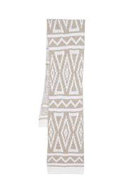 Moorer patterned-knit scarf - Nude