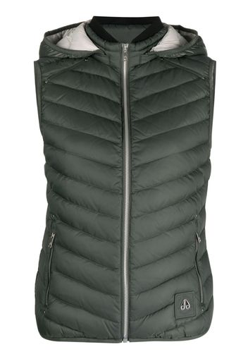 Moose Knuckles Air hooded down gilet - Grau