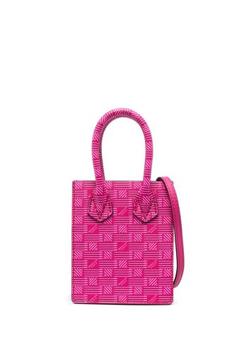 Moreau logo-print leather shoulder bag - Rosa