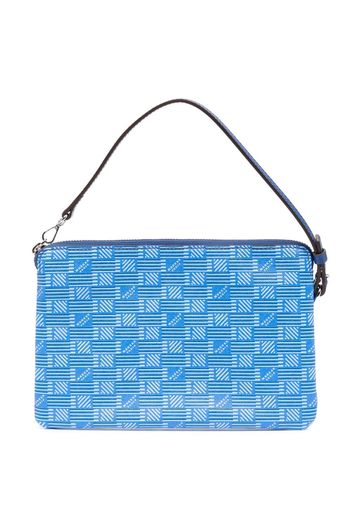 Moreau monogram-print clutch bag - Blau