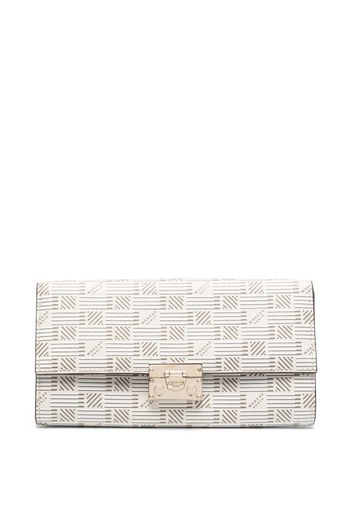 Moreau logo-print leather wallet - Nude