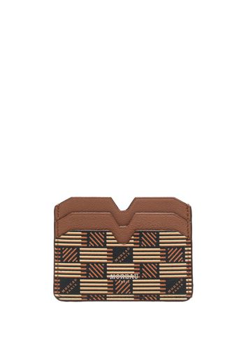 Moreau monogram-pattern leather wallet - Braun