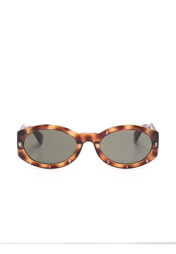 Moschino Eyewear tortoiseshell-effect oval-frame sunglasses - Braun