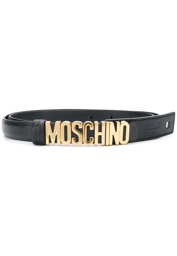 Moschino Gürtel mit Logo - Schwarz