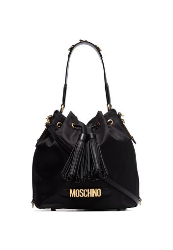 Moschino Beuteltasche mit Logo - Schwarz