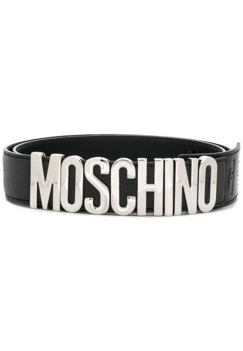 Moschino Gürtel mit Logo-Applikation - Schwarz