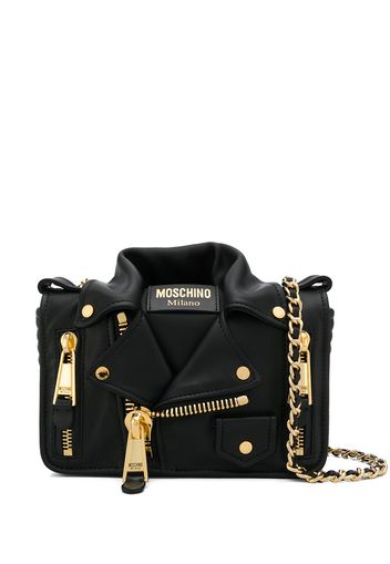 Moschino 'Biker' Schultertasche - Schwarz