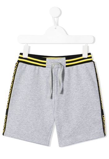 Moschino Kids Joggingshorts mit Logo-Streifen - Grau