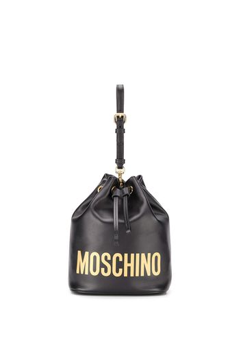 Moschino Beuteltasche mit Logo - Schwarz