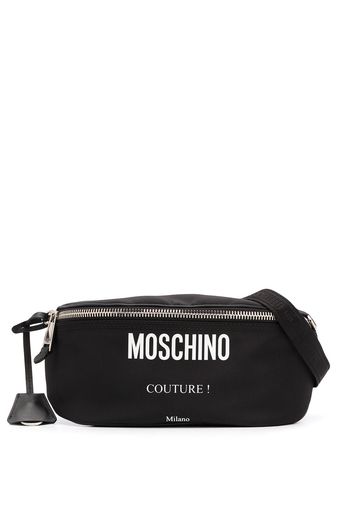 Moschino Gürteltasche mit Logo-Print - Schwarz