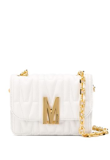 Moschino Schultertasche mit M-Steppung - 1 WHITE