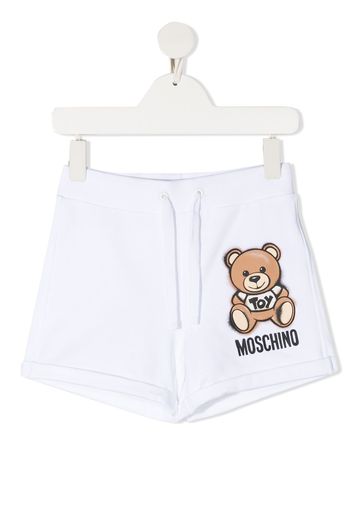 Moschino Kids Joggingshorts mit Teddy-Print - Weiß