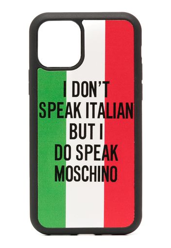 Moschino iPhone 11-Hülle mit Print - Schwarz