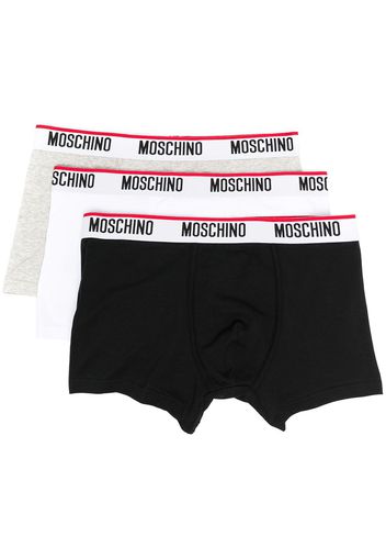 Moschino 3er-Set Shorts mit Logo - Weiß