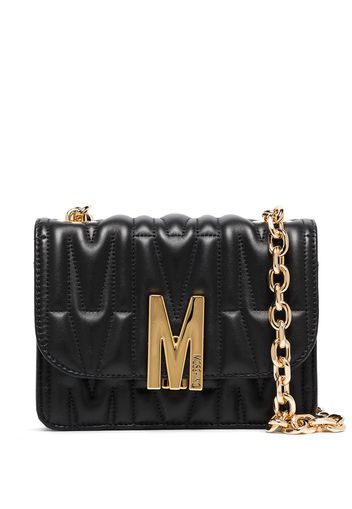 Moschino Gesteppte Schultertasche - Schwarz