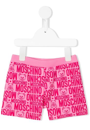 Moschino Kids Shorts mit Logo-Print - Rosa