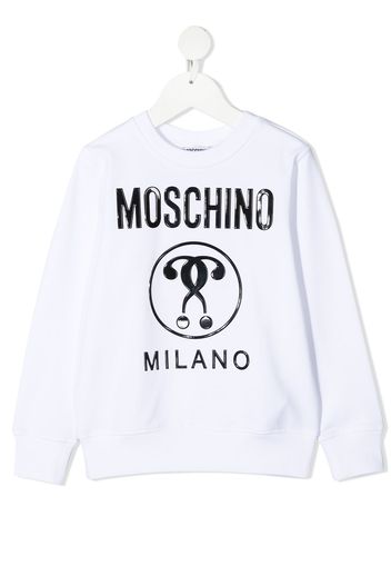 Moschino Kids Sweatshirt mit Logo-Print - Weiß