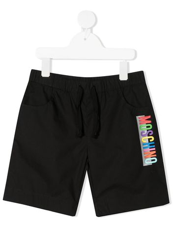 Moschino Kids Joggingshorts mit Logo - Schwarz