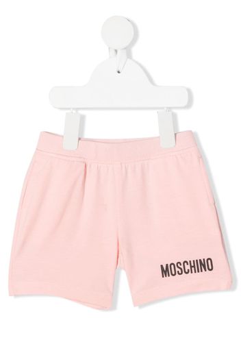 Moschino Kids Joggingshorts mit Logo-Print - Rosa