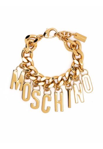 Moschino Kettenarmband mit Logo - Gold