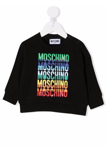 Moschino Kids Sweatshirt mit Logo-Print - Schwarz