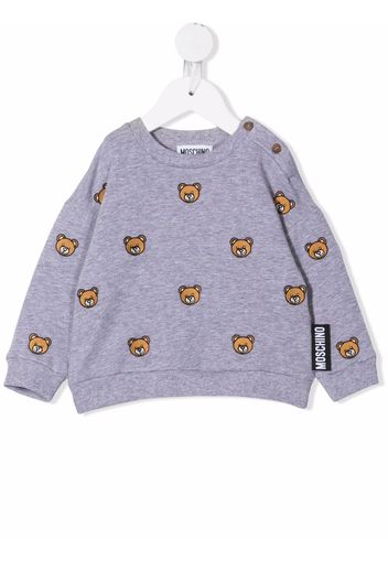 Moschino Kids Pullover mit Teddy - Grau