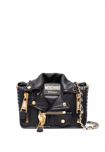 Moschino Biker Umhängetasche - Schwarz