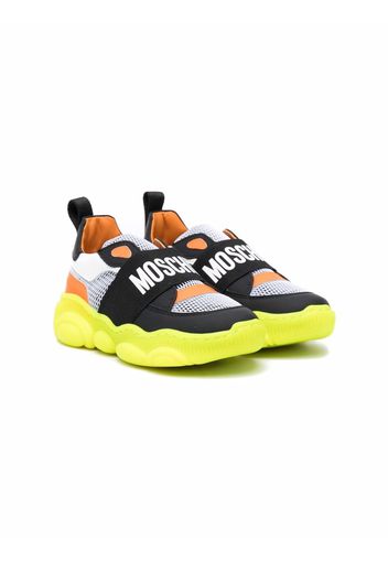 Moschino Kids Sneakers mit Logo-Riemen - Schwarz