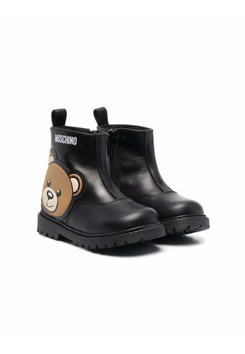 Moschino Kids Stiefel mit Teddy-Motiv - Schwarz