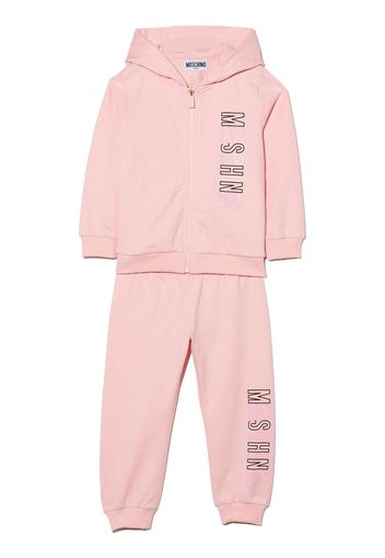 Moschino Kids Jogginganzug mit Logo-Print - Rosa