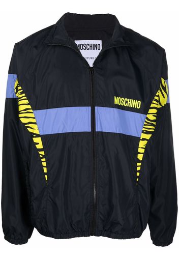 Moschino Windbreaker mit Zebramuster - Schwarz