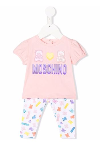 Moschino Kids Jogginganzug mit Teddy-Print - Rosa
