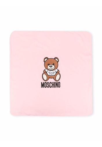 Moschino Kids Decke mit Teddy-Print - Rosa