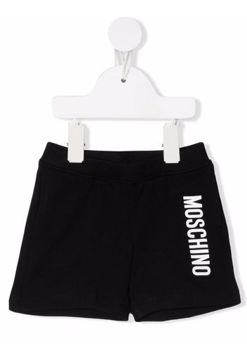 Moschino Kids logo-print track shorts - Schwarz