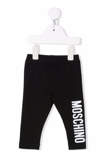 Moschino Kids logo-print leggings - Schwarz