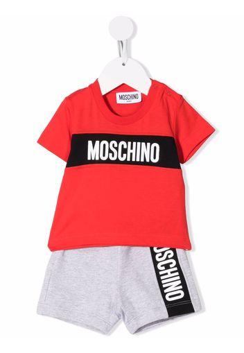 Moschino Kids logo-print short tracksuit - Rot