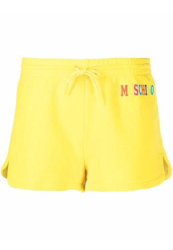 Moschino logo-print track shorts - Gelb